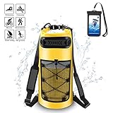 ALEENUN Waterproof Dry Bag - Roll Top Dry Backpack Floating Sack 10L/20L/30L with Water Resistant Phone Case for Beach, Kayaking, Rafting, Boating, Swimming, Fishing, Hiking, Birthday Gift
