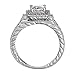 Mars wings Sterling Silver Platinum-Plated Elegant Cut CZ Diamond Engagement Wedding Ring Set 2pcs(New).