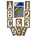 DURO 3330 Oil Board Lettering Stencil Set, Brown, 4