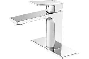Chrome Bathroom Faucet Single Handle One Hole Bathroom Sink Faucet Lavatory Faucet with Deck