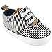Luvable Friends Boy's Print Canvas Sneaker Casual, Stripe, 12-18 Months