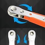 OSDUE Mini Ratchet Wrench Right Angle Magnetic Screwdriver 1/4 Drive 4.5 Inch view 4
