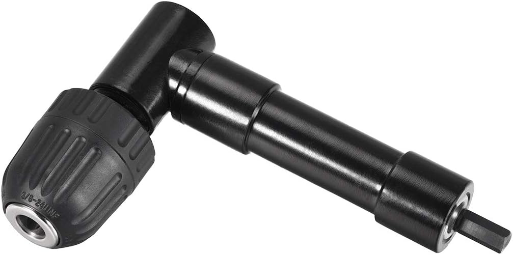 uxcell Right Angle Extension Chuck 3/8 for 0.810mm Drill Bit with Hex