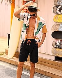 SILKWORLD Men's Swim Trunks with Compression Liner