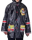 Boy's Fire Dog Rain Coat - Sizes X-Small 4/5 and Small 6/7