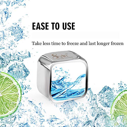 image for BEAUTING Stainless Steel Ice Cubes, Chilling Whiskey Stones Reusable I