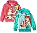 Disney Little Girls' Ariel 2 Pack Hoodies, Green, 6