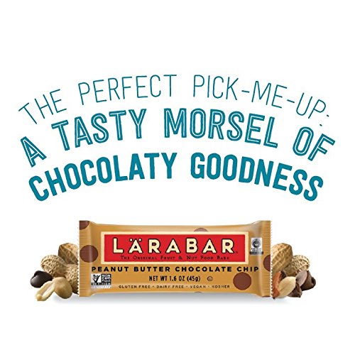 LARABAR GLUTEN FREE BAR, PEANUT BUTTER CHOCOLATE CHIP, 1.6 OZ BARS (16 COUNT), WHOLE FOOD GLUTEN FREE BARS, DAIRY FREE SNACKS