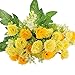 SOLEDI 1 Bunch 25-stem Artificial Flower Dianthus Caryophyllus Carnation Fake Silk Flower Plastic Flower Arrangement Wedding Party Home Garden Decor Room Decoration New