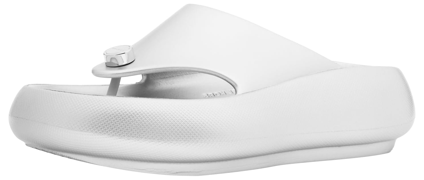 Michael Kors Women’s Splash Platform, Silver, 10