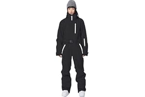 SnowElve Women and Men's One Piece Ski Suit Waterproof Insulated Snowboard Jacket Snow Suit Winter Outdoor Snowsuit