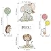 Kids Wall Decals Stickers Nursery Decor Baby Room Decor Nursery Wall Stickers Safari Woodland Scene for Baby Toddler Boys & Girls Rooms Peel and Stick Jungle Animal Stickers Elephant Baby Gift