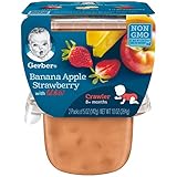 Gerber 3rd Foods Banana Apple Strawberry with Lil' Bits, 5 oz Tubs, 2 Count (Pack of 6)