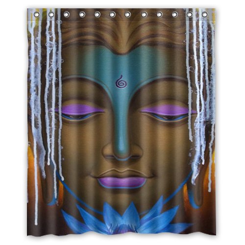 2017 Waterproof Bath Curtain Buddha Zen Home decor Bathroom Shower Curtain PEVA Fabric Shower Curtain 60"(W)72"(H)