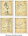 Pizza Patent Wall Art Prints - set of Four (8x10) Unframed - wall art decor for pizza lovers