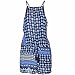 Ayliss Women's Sexy Cut out back Bohemian Casual Loose Romper Playsuit,Blue L