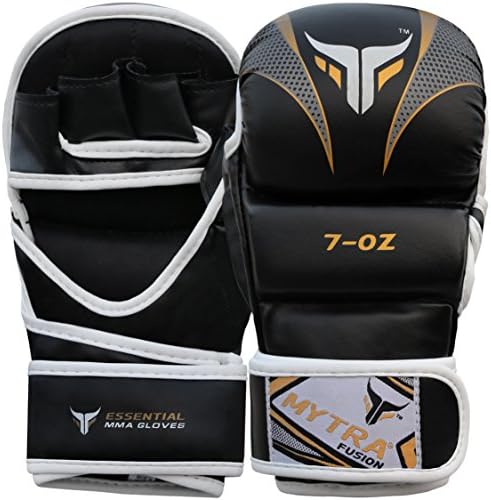 Mytra Fusion MMA Gloves (Large, black/Gold)
