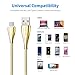 ZONYIN USB Type C Cable 2 Pack Metal Braided Fast Charging Data Cable High Speed ​​Charger Cable for Samsung S9 S8 Note 8 Smartphone Tablet - Gold & Silver