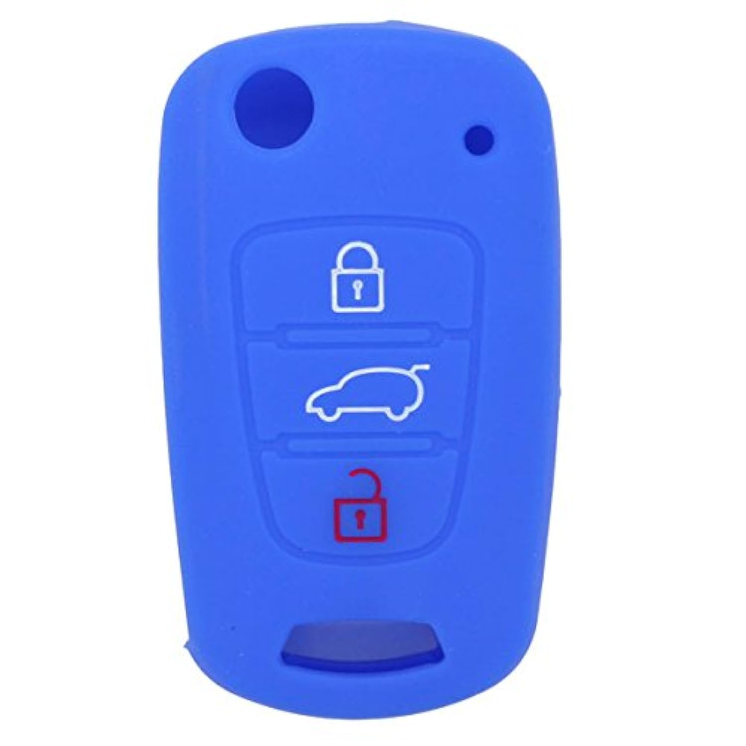 BROVACS Silicone Cover Protector Case Holder Skin Jacket Compatible with HYUNDAI KIA 3 Button Flip Remote Key Fob CV9100 Deep Blue