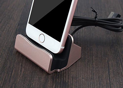 Charging dock, desktop stand charging docking station for iPhone 5, 6, 7 (Rose)