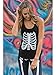 Tipsy Elves Halloween Women’s Skeleton Costume Shirt - Cute and Spooky Adult Womens Skeleton Tops - Front Printed Ribcage