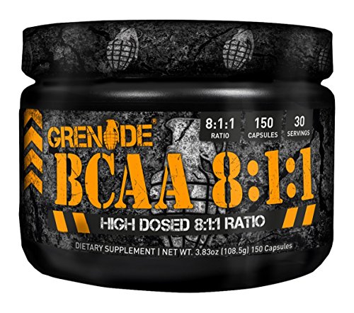 GRENADE BCAA Capsules - Branched Chain Amino Acid Post Workout Supplement, 8:1:1 Highest Dosed Leucine Muscle Building Supplement, Build Muscle Fast, 150 Capsules