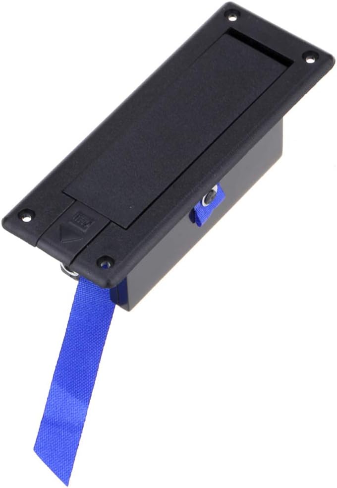 Musiclily Pro 9-Volt Battery Box Case Compartment for Active Guitar Bass,Black, Style a, 86.6mm x 33mm x 29.5mm