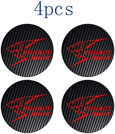 4 PCS para Peugeot Sport 508 308 4008 3008 206 207 307 Logotipo Do Emblema de EXALTAR Bonés de Centro Jante de Liga Leve de Carbono cubo de roda para Carros