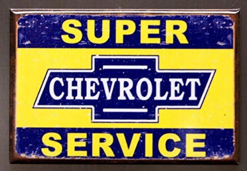 (2x3) Super Chevrolet Chevy Service Distressed Retro Vintage Refrigerator Magnet