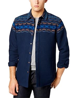 Mens Folk Geo Button up Shirt