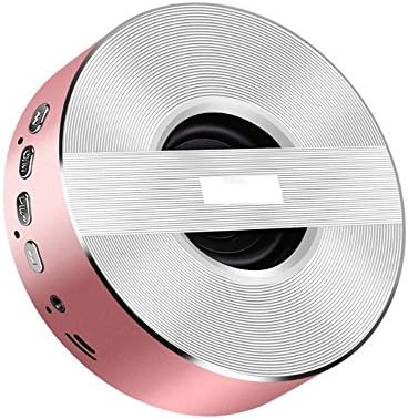 TOMROW Mini Bluetooth Speaker,Portable Wireless Speaker Built In Microphone, Aux and TF Card Port Works for Ipad/Iphone and Other Bluetooth-enabled Device(Rose Gold)