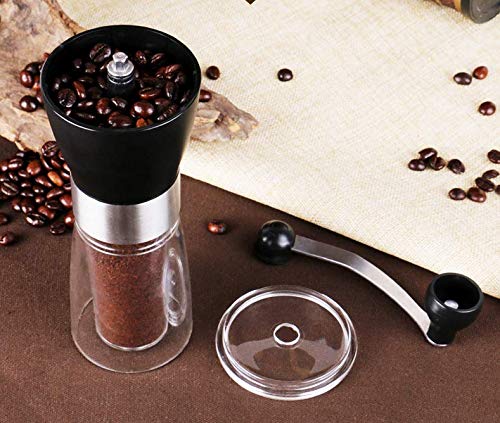 Queta Manuelle Kaffeemühle Tragbare Handkaffeemühle aus Edelstahl Geeignet für Reisen/Camping/Büro – Bild 2