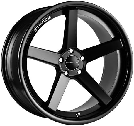 19" Inch Stance SC-5 Matte Black / Gloss Black Lip Wheels Rims Only | Set of 4 | Financing Available | Infiniti Audi Mercedes Dodge Chevy Chrysler Acura Ford Lexus Nissan BMW