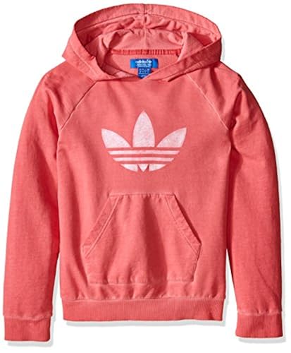 adidas Originals Girls Junior Terry Hoodie, Light Pastel Pink