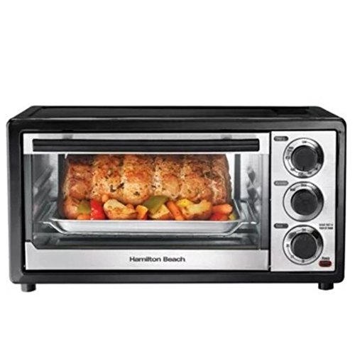 Hamilton Beach 6-slice Toaster Oven, Black and Stainless Steel, 31508