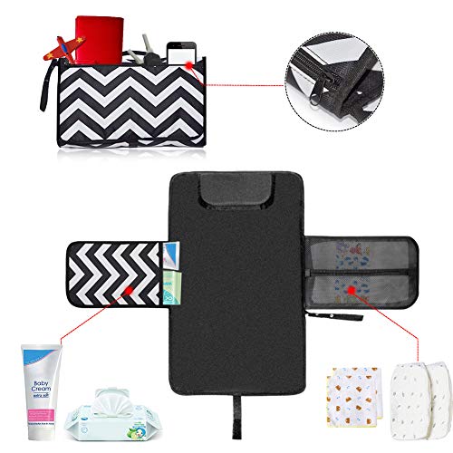 image for MiJiTec Portable Diaper Changing Pad - Baby Changing Station Mat - Wat
