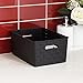 BINO T-Weave Woven Plastic Storage Basket, Small (Black)