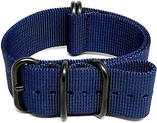 DaLuca Ballistic Nylon NATO Watch Strap - Navy (PVD Buckle) : 22mm