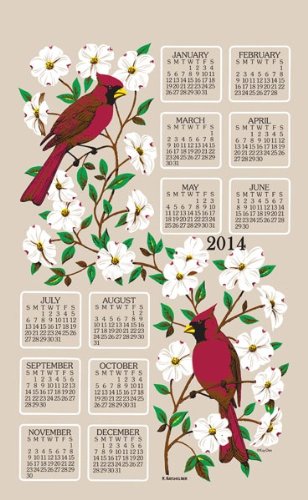 Kaydee designs Dogwood cardinal Calendar towel 2014