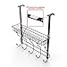 NEX Over-The-Door Hook Shelf Organizer 5 Hooks With Basket Storage Rack, Fit Well At Home & Office, Dark Brown