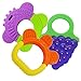 Baby Teething Toys Set of 5: 3 Silicone Baby Fruit Teethers + Baby Pacifier + Baby Toothbrush/Fingertip Massager & Case | Best Relief for Sore Gums | Freezer Safe Dishwasher Safe | SCME Baby Teether