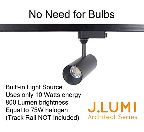 J.LUMI TRK9620 LED Track Light Fixture, 120V AC, 10 Watts, 3000K Warm White, Aluminum Can, Contemporary Style, Track Light, Tracklight Heads, for Compatible Track Rail search RAL1002 - Thumbnail 2