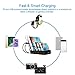 JZBRAIN 5 Port USB Charging Station for Multiple Devices Cellphone and Tablets (Black)