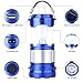 CaseTop Outdoor Camping Lamp, Portable Outdoor Rechargeable Solar LED Camping Light Lantern Handheld Flashlights with USB Charger, Perfect Hiking Fishing Emergency Lights - Blue