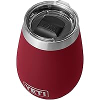 YETI Rambler 10 oz Wine Tumbler, Vacuum Insulated, Stainless Steel with MagSlider Lid, Harvest Red