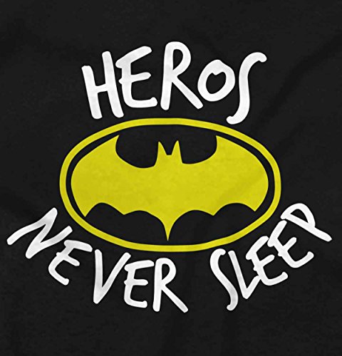 Heroes Never Sleep Funny Cute Baby Batman Superhero DC Comic Romper Bodysuit