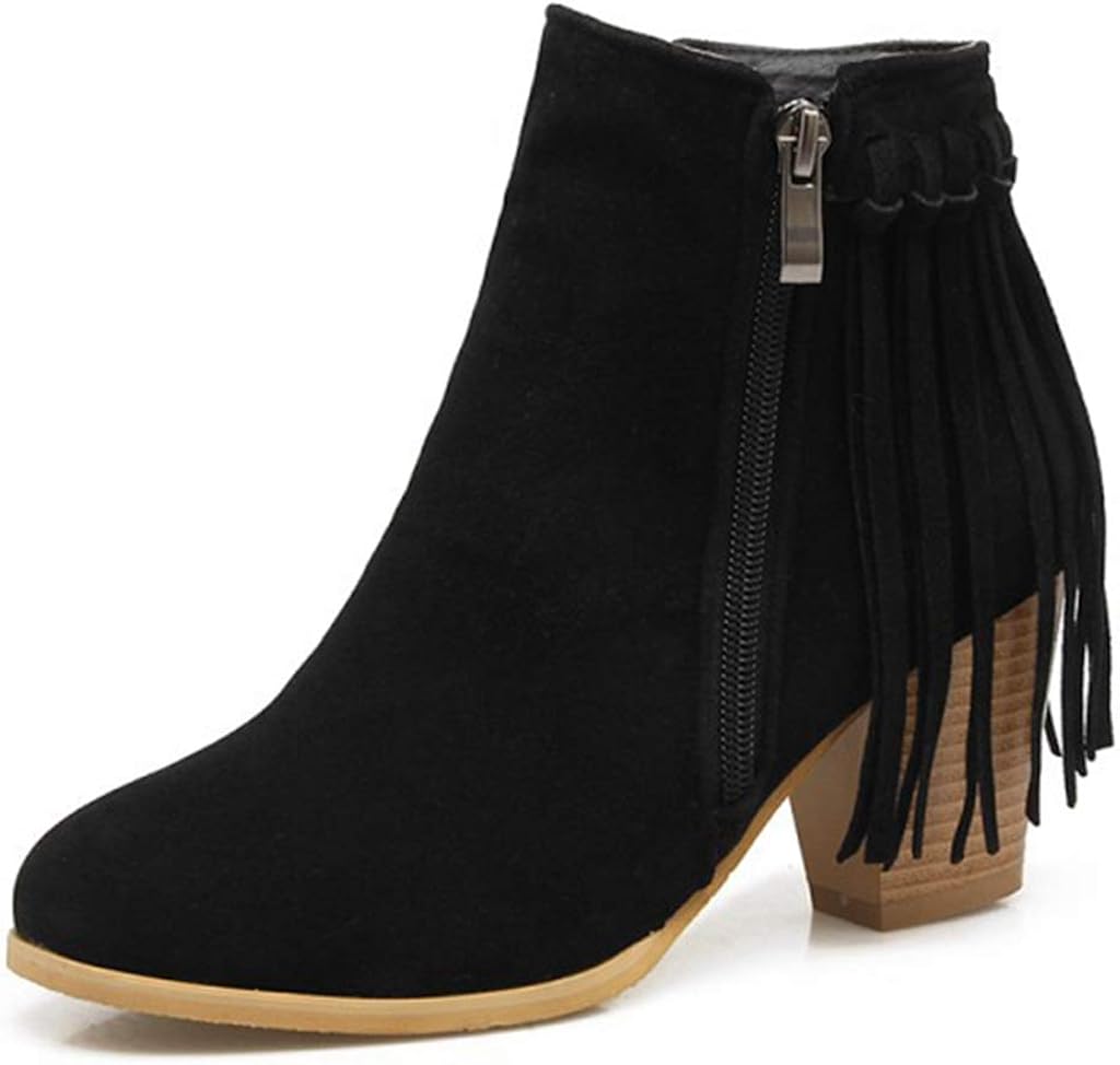 round toe suede boots