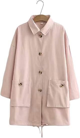 Amazon Yunping レディース コート トレンチコート ハーフ丈 Aライン ビジネス ゆったり むじ スプリングコート チュニック 春秋 コート ガウンコート Ol コート アウター 通勤 通学 フォーマル コート ジャケット 通販