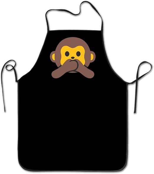 Amazon Com Emoji Monkey Logo Design Fashion Shut Up Funny Cooking
