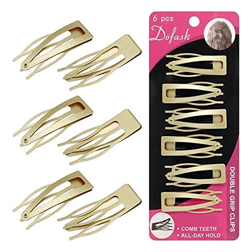 Dofash 4.5 CM Metal Hair Grips Accessories Butterfly Women For Women 6pcs（Gold）